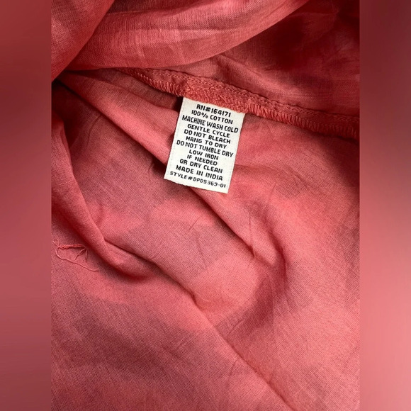 DU PARADIS Maroon and rust striped deep V maxi dress size L - Picture 13 of 16